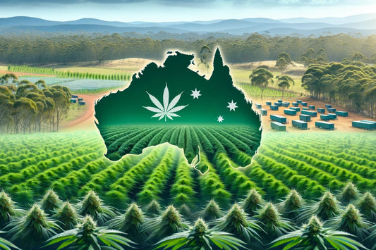 Kart over Australia i Cannabis Farm
