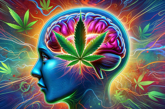 Illustrasjon av menneskekli og cannabis