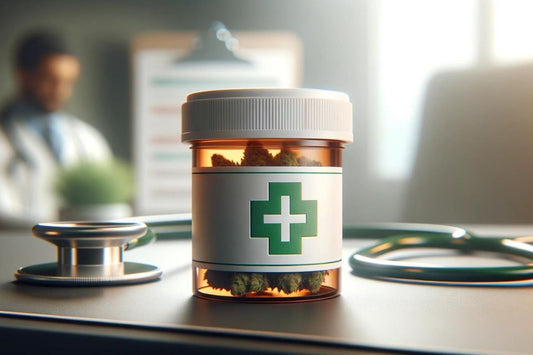 en beholder full av medisinsk cannabis