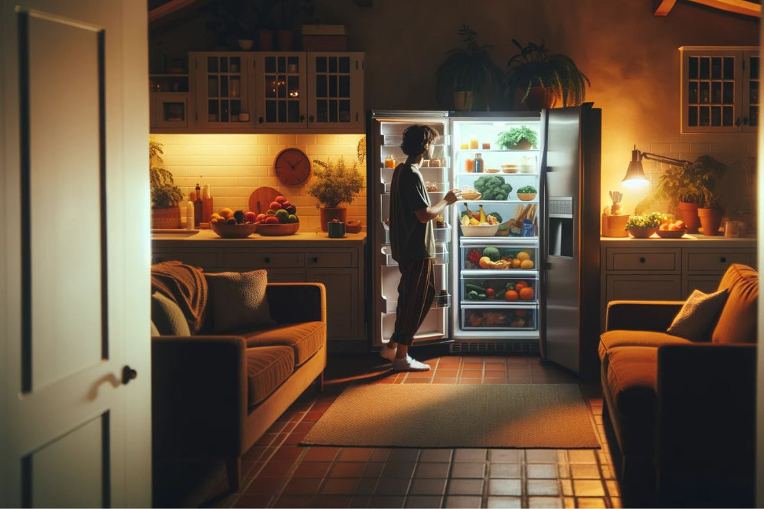 En person åpner et kjøleskap