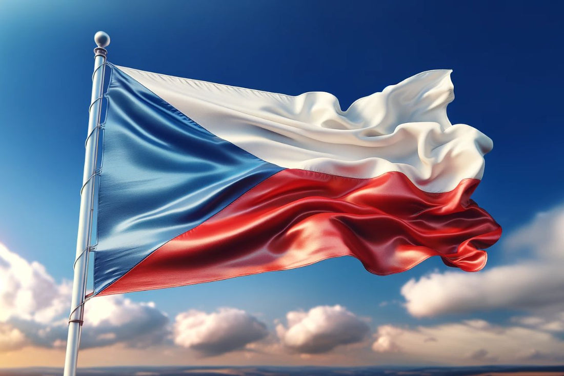 Vifter med Tsjekkias flagg