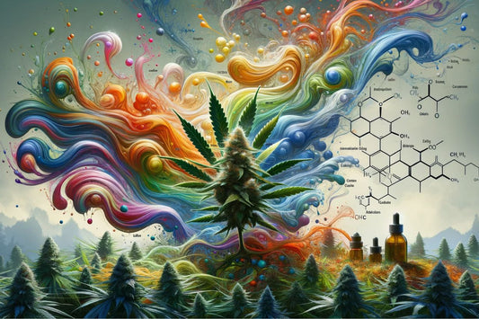 Kunstneriske virvler med cannabis.