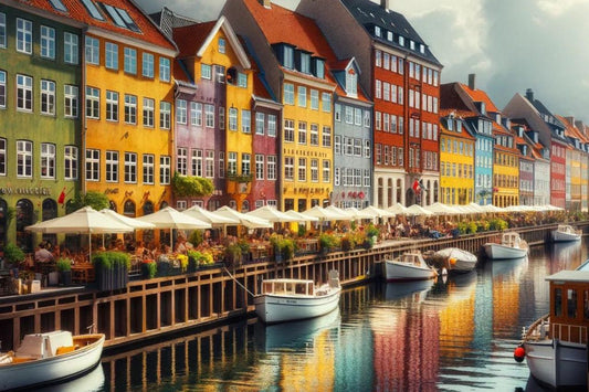 Fargerik dansk bykanal