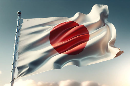Vifter med Japans flagg
