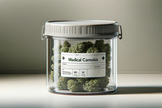 En beholder full av medisinsk cannabis