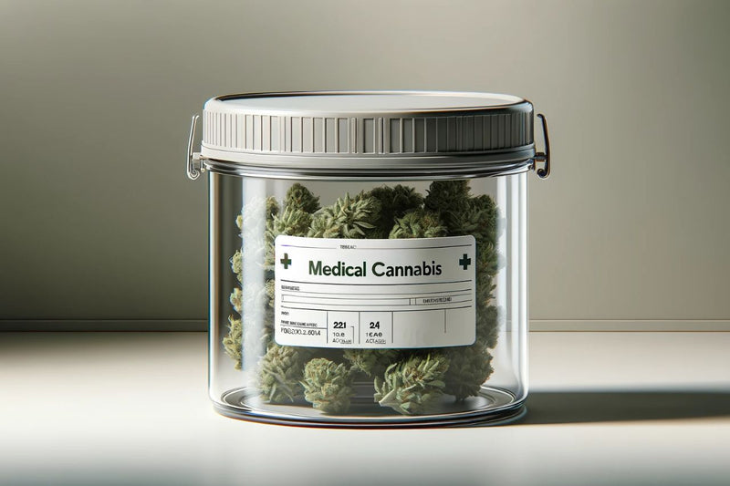 En beholder full av medisinsk cannabis
