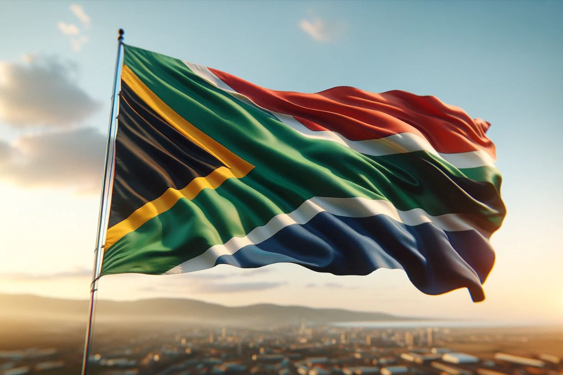 Vifter med Sør-Afrikas flagg