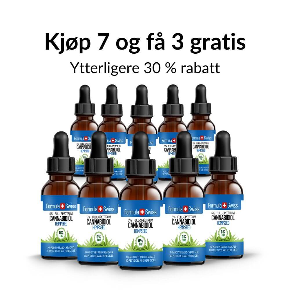 10 for 7 CBD-oljer i en pakke med hampfrøolje